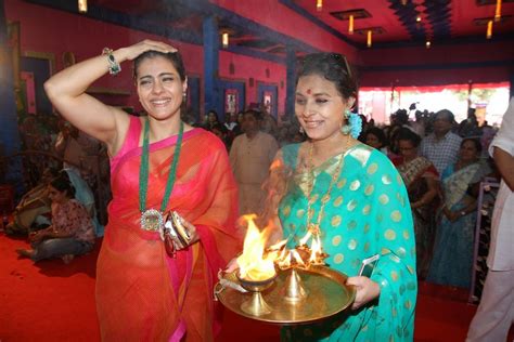 Kajol and Rani Mukherjee Celebrates Durga Puja. | celebsphotos