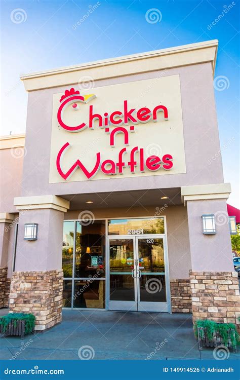 Chicken-n-waffles Restaurant Front Door Editorial Photo - Image of ...