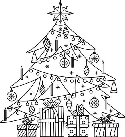 Christmas Tree coloring page | Free Printable Coloring Pages