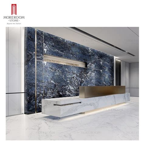 Blue Series Large Size Sintered Stone Wall Marble Slab Sintered Stone Slab Factory - Sintered ...