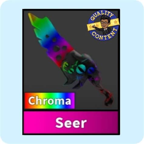 MM2 CHROMA SEER Roblox Murder Mystery 2 CHROMA livraison rapide pistolet couteau divin EUR 1,14 ...