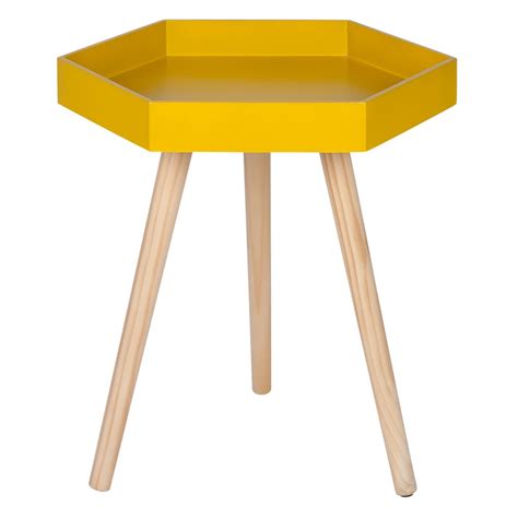 Casa Halston Hexagon Table, Mustard, Large | Leekes | Tabletttisch, Tisch, Beistelltische