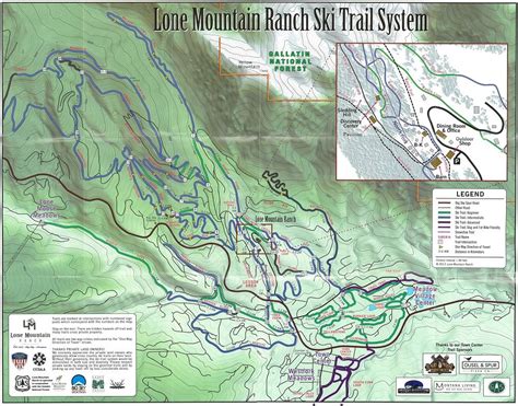 Lone Mountain Ranch Trail Map 2015-16 | Ski trails, Cross country ...