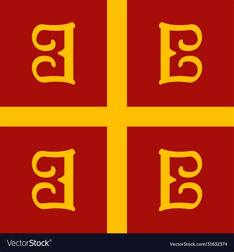 Image with byzantine imperial flag Royalty Free Vector Image