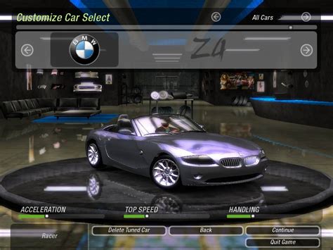 NFS Underground 2 mods: BMW Z4 Roadster