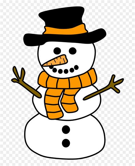 Download Snowman, Hat, Scarf, Orange, - Snowman Clipart (#1618302 ...