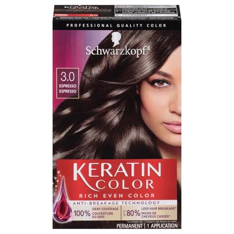 Schwarzkopf Keratin Color 3.0 Espresso Anti Age Hair Color - Shop Hair ...