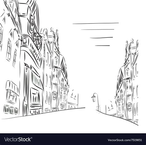 Background the city of sketch art Royalty Free Vector Image