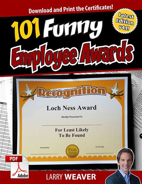 Hilarious Employee Awards | Funny Recognition Certificates for Your Team and Workplace