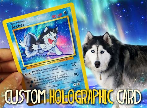 Holographic Pokémon Card | Etsy