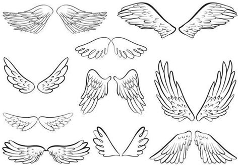 White Angel Wings With Golden Halo - Download Free Vectors, Clipart Graphics & Vector Art in ...