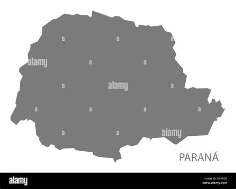 Parana Brazil Map grey Stock Photo - Alamy