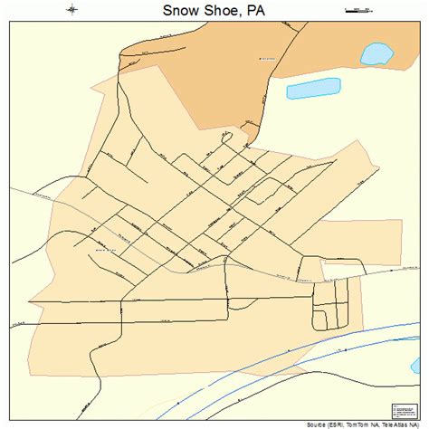 Snow Shoe Pennsylvania Street Map 4271600