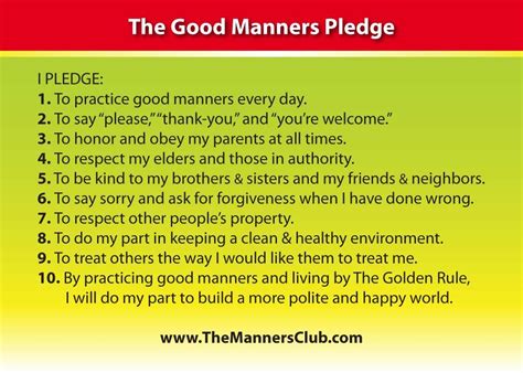 The Manners Club | Judi The Manners Lady | Manners quotes, Respect quotes, Wisdom thoughts