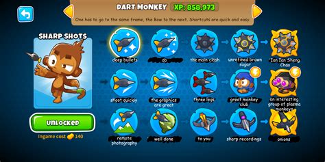 Dart Monkey upgrade tree, but I google translated it to be a pile of mess : btd6