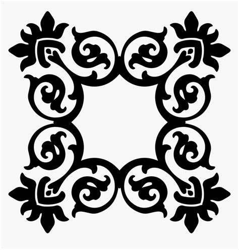 Black And White Damask Border