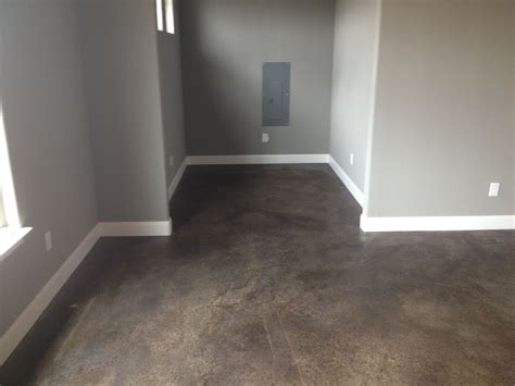 Stained Concrete Floors Old Basement, Basement Flooring, House Flooring, Basement Ideas ...