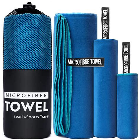 Microfiber Sports Gym Towels Fast Drying Ultra Soft Lightweight Super Absorbent Beach Towels ...