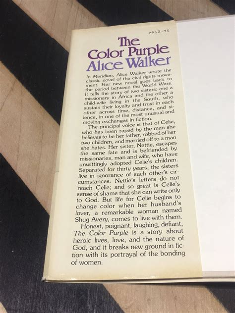 The Color Purple: A Novel by Alice Walker (1982) hardcover book