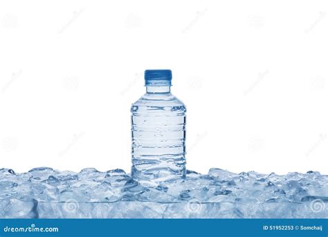 Water Bottle on Ice Cube stock image. Image of light - 51952253