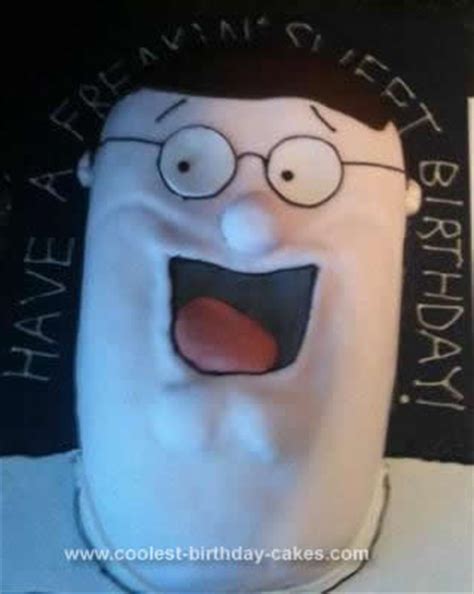 Cool Homemade Peter Griffin Birthday Cake