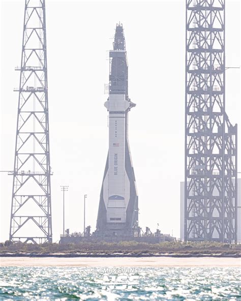 New Glenn rocket is installed on the launch pad for the first time