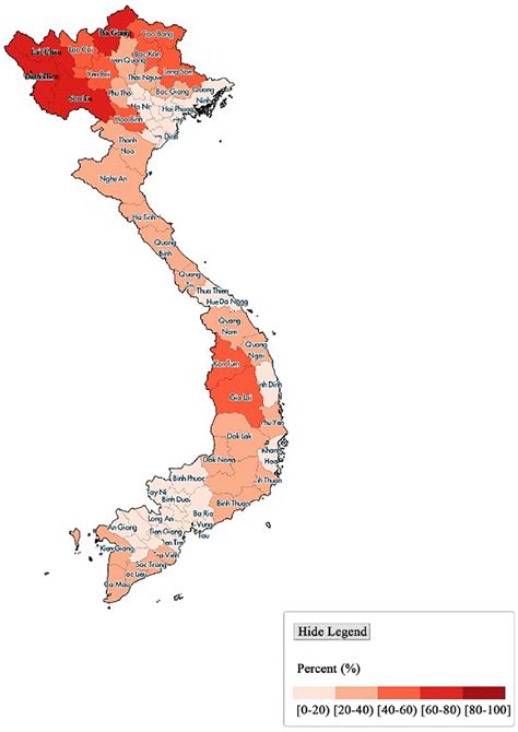 Poverty in Vietnam (by district in % of the population for each ...