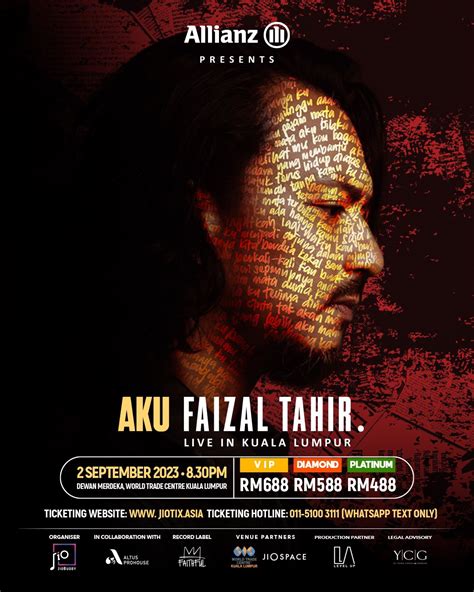 Faizal Tahir on Twitter: "Dengan lafaz bismillahirrahmanirrahim, konsert AKU FAIZAL TAHIR bakal ...