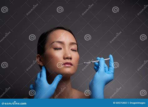 Making Anesthetic Injection Stock Photo - Image of asian, woman: 60575402