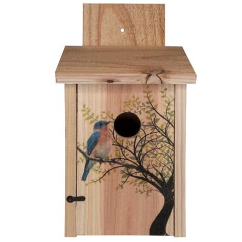 S and K Decorative Bird in Tree Cedar Blue Bird House BBHC-1 - The Home ...