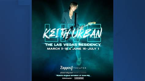 Keith Urban announces residency at Las Vegas Zappos Theater