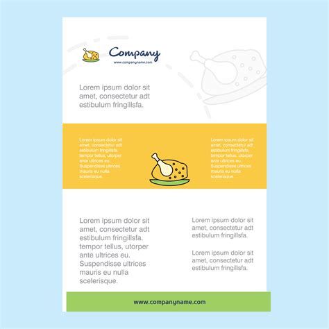 Template layout for Chicken meat comany profile annual report presentations leaflet Brochure ...