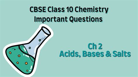 CBSE Class 10 Chemistry Chapter 2 Acids Bases and Salts Important Questions and Answers