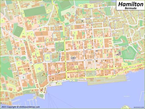 Hamilton Map | Bermuda | Detailed Maps of Hamilton