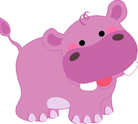Download Cartoon Happy Hippopotamus | Wallpapers.com