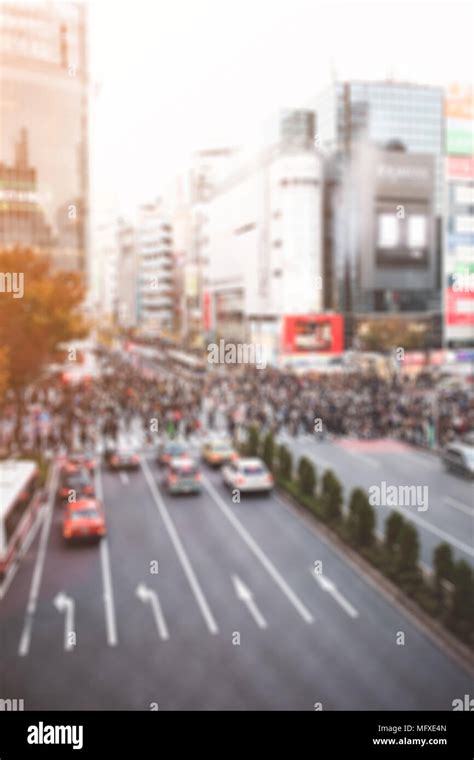 Aerial View Crossing Famous Shibuya Stock Photos & Aerial View Crossing ...