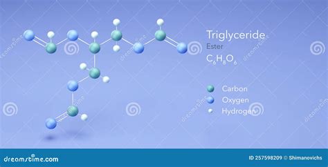 Triglyceride, Molecular Structures, Ester, 3d Model, Structural Chemical Formula And Atoms With ...