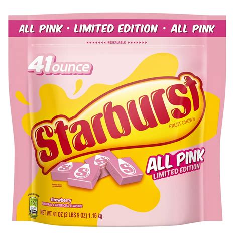 Starburst, All Pink Fruit Chews Candy, 41 Ounce - Walmart.com - Walmart.com