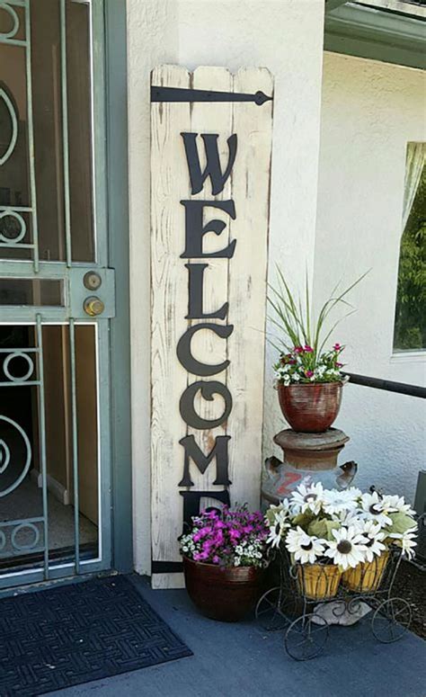 20 DIY Welcome Signs For Front Porch | Seasonal Welcome Sign Front Door ...