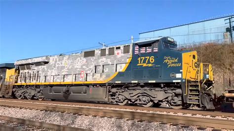 CSX 1776! Spirit of our Armed Forces in Connellsville, PA - YouTube