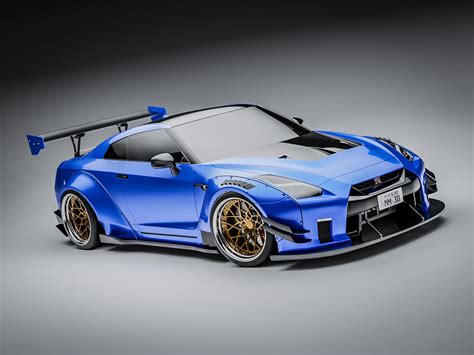 Nissan GTR R35 Liberty Walk Type 2 3D model | CGTrader