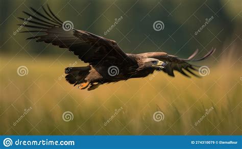 An Eagle Flying Low Towards Its Prey Stock Image - Image of generated, motion: 274310079