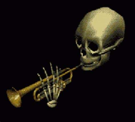 Skeleton Trumpet GIF - Skeleton Trumpet Music - Discover & Share GIFs