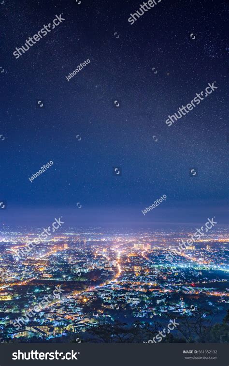 Aerial View City Night View Point Stock Photo 561352132 | Shutterstock