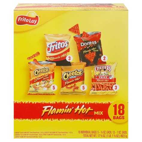 Frito Lay Flamin' Hot Mix Variety Pack Chips - Shop Chips at H-E-B