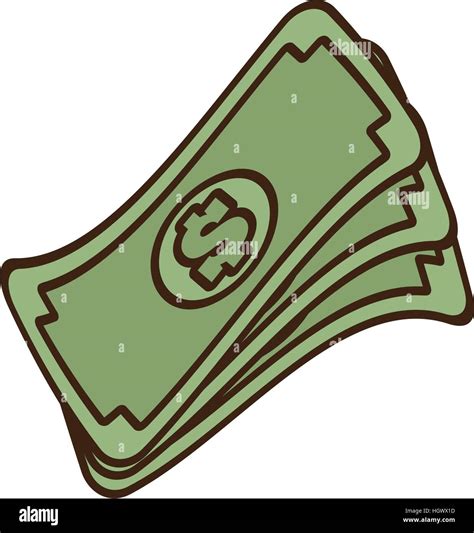 cartoon stack money dollar bills cash vector illustration eps 10 Stock ...