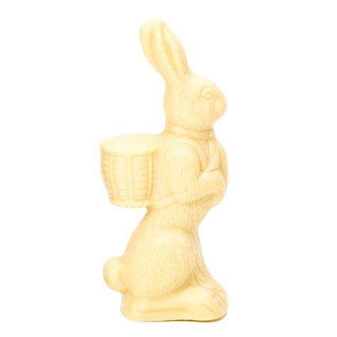 Large Solid White Chocolate Standing Bunny - Glacier Chocolate