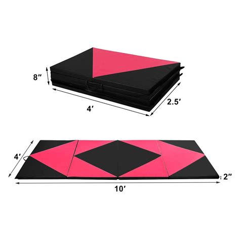 Thick Gymnastics Fitness Exercise Mat with Folding Panel | Mat ...