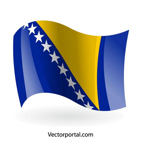 Bosnia and Herzegovina flag Royalty Free Stock Vector Clip Art