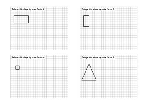 Enlargement Maths Worksheet With Answers